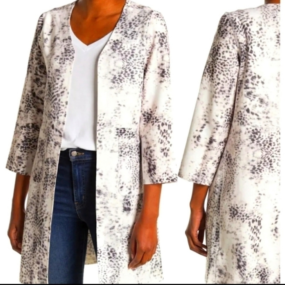 NWT Philosophy faux leather Leopard print Duster size 1X